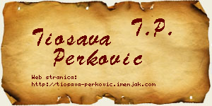 Tiosava Perković vizit kartica